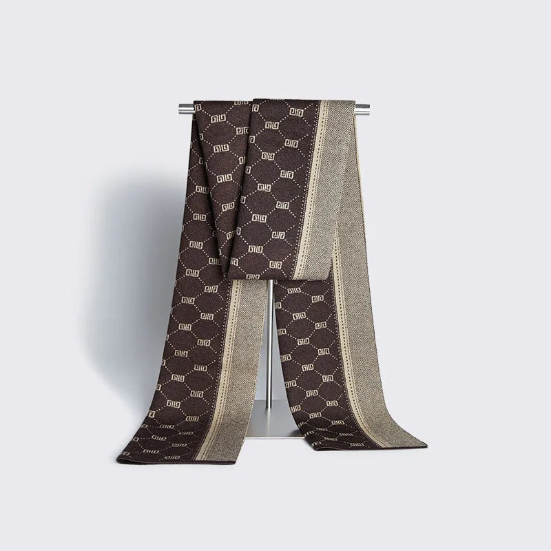 Men Patterned Winter Scarf | Veniel