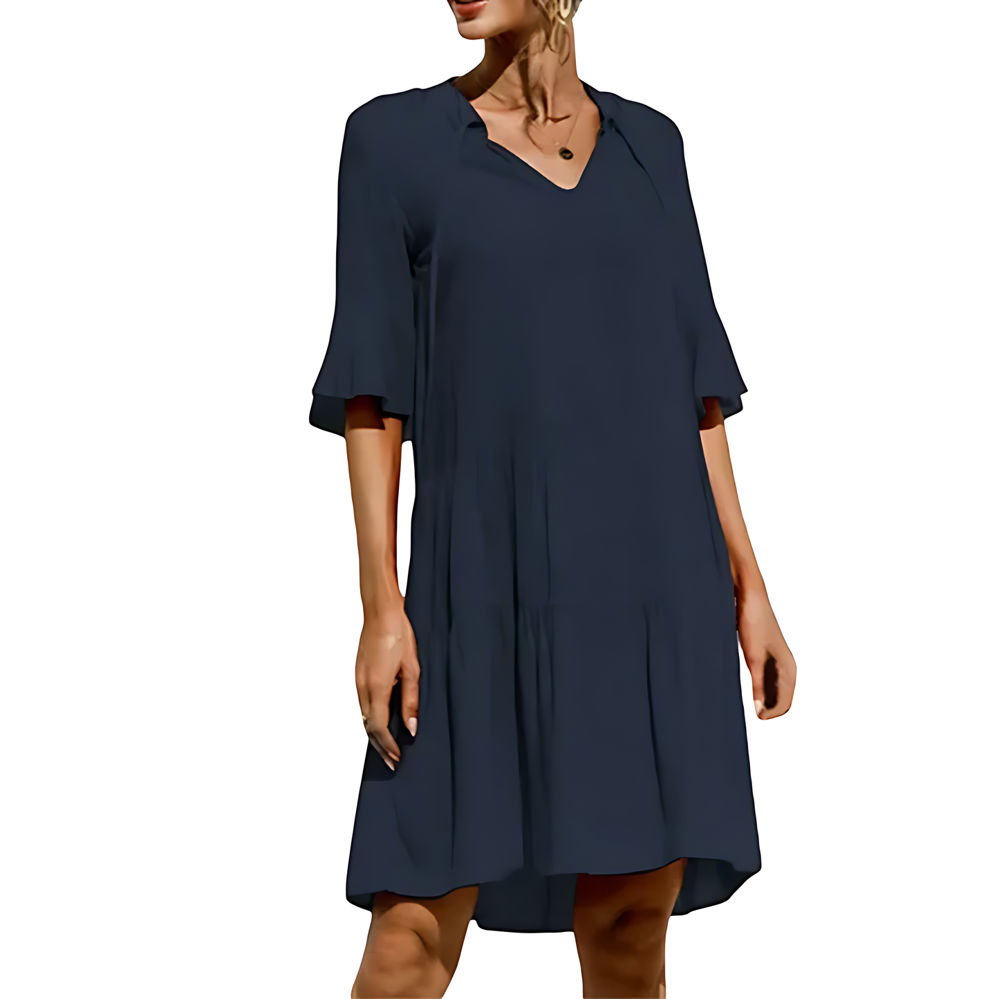 Women Floral Tiered Dress with Bell Sleeves | Lilibeth