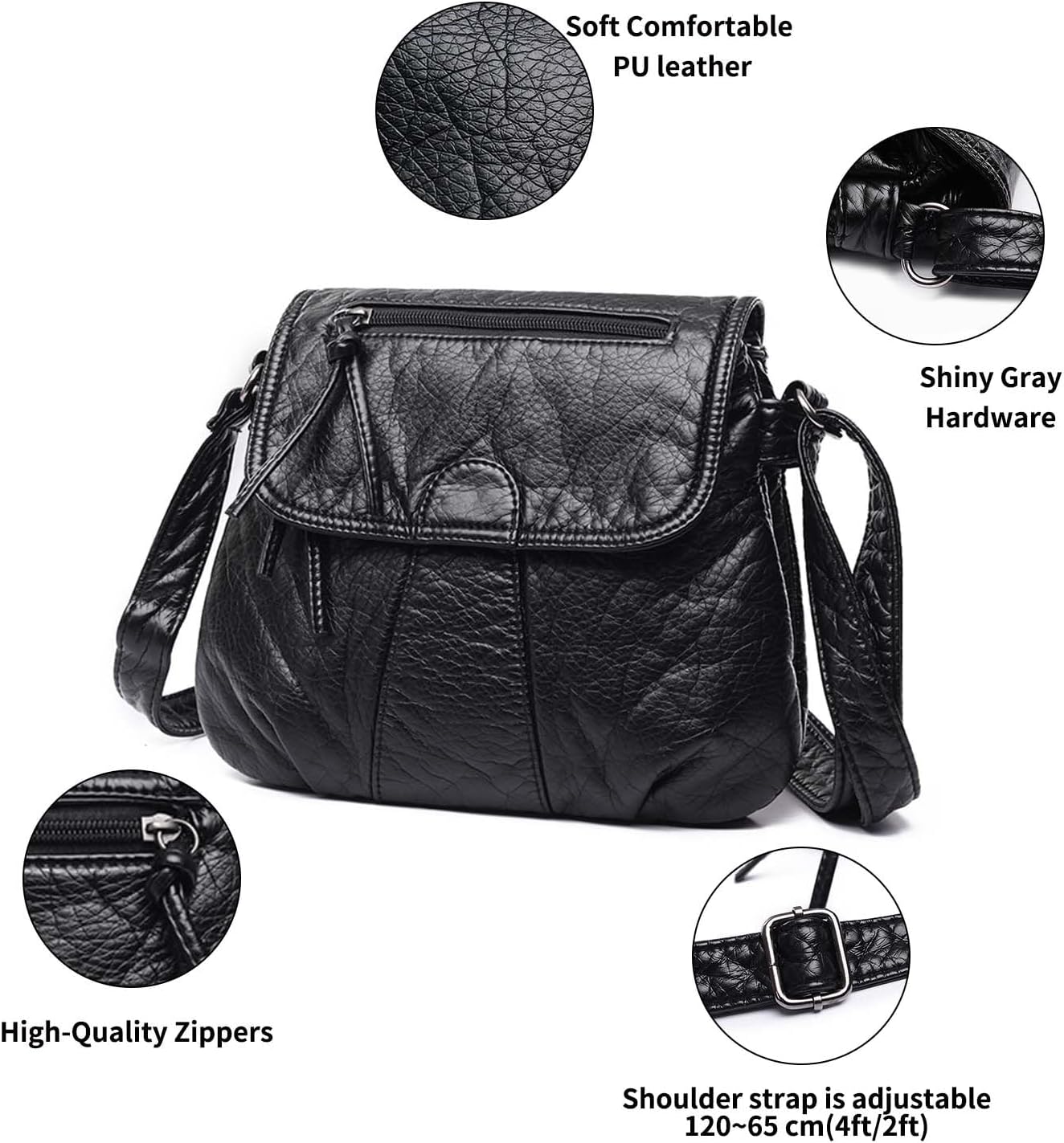 Woman Soft Leather Crossbody Bag | Mila
