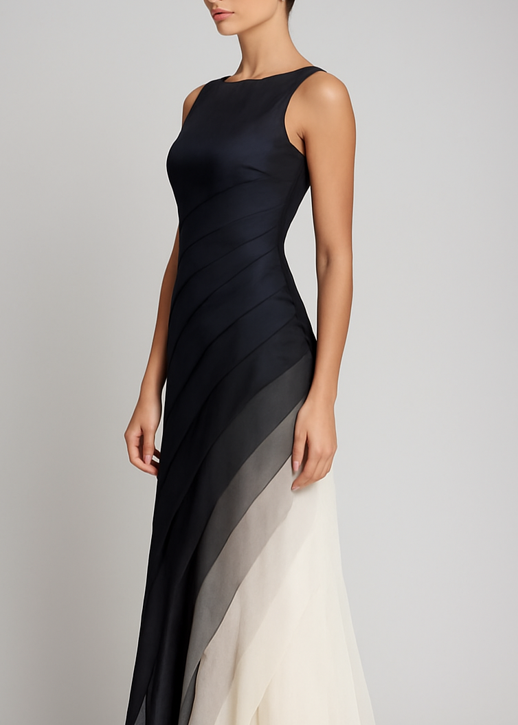 Women Gradient Evening Maxi Dress | Janikae