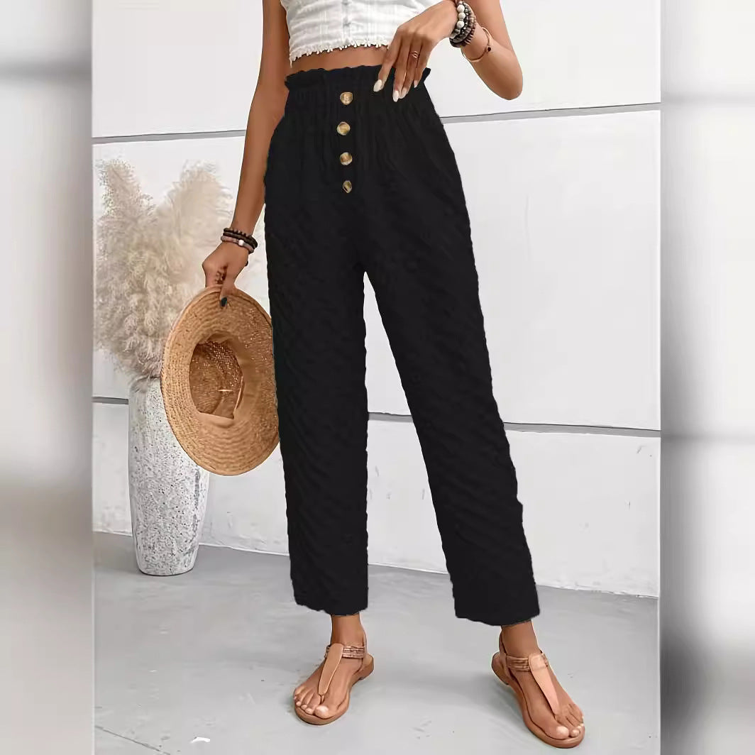Women Trousers Apricot Polyester | Urban Chic-6