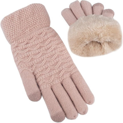 Women Fleece-Lined Knit Gloves | Valerie