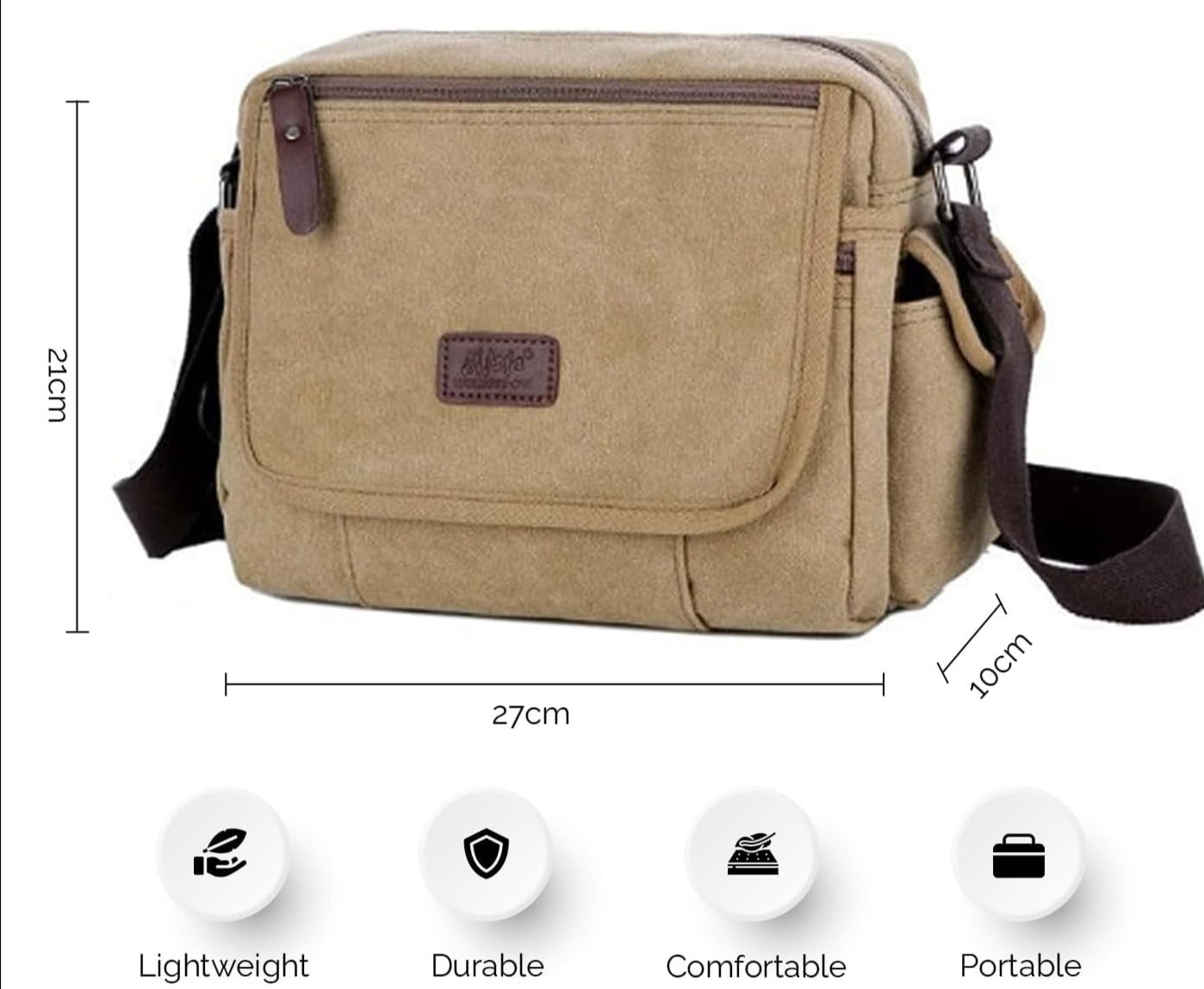 Men Vintage Canvas Messenger Bag | Nico