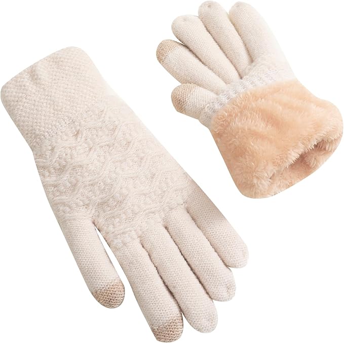 Women Fleece-Lined Knit Gloves | Valerie