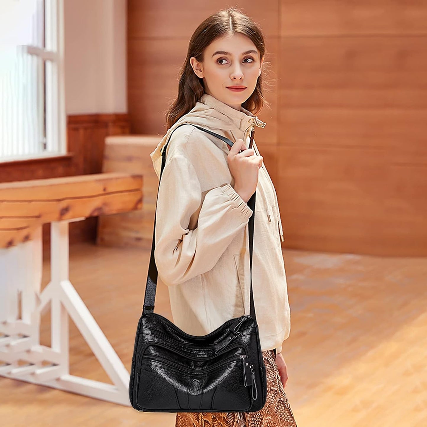 Women Multi-Pocket Shoulder Bag | Yana