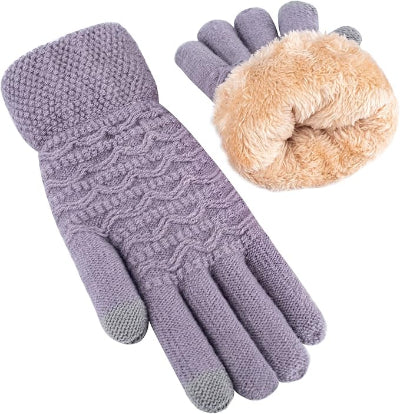 Women Fleece-Lined Knit Gloves | Valerie