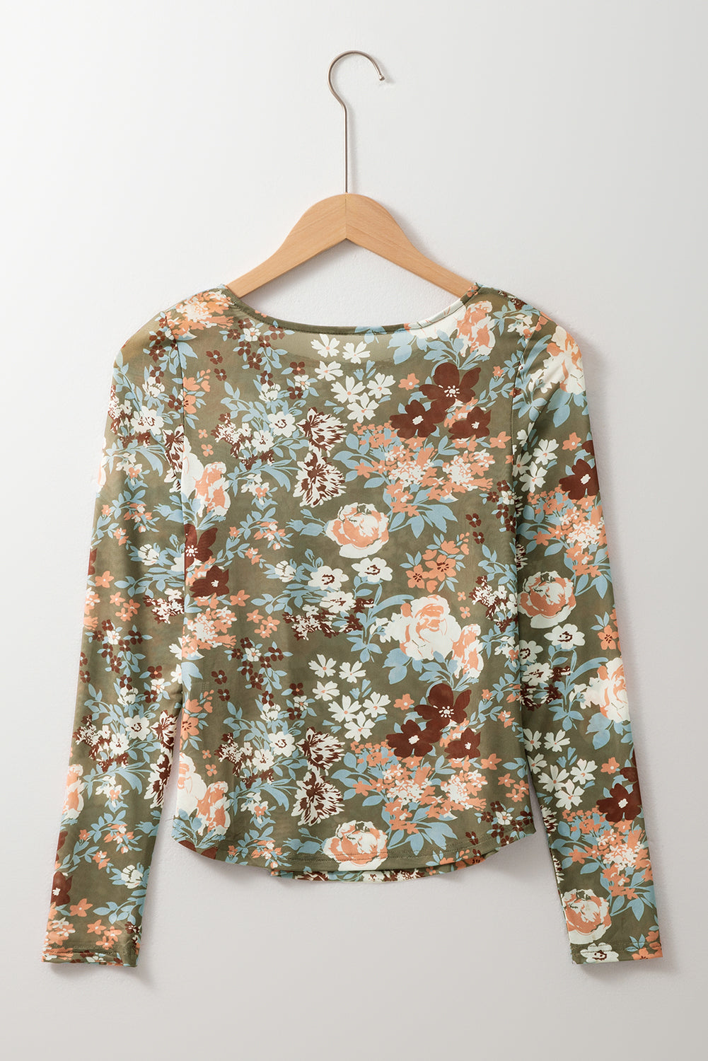 Women Floral Mesh Slim Top | Serelina