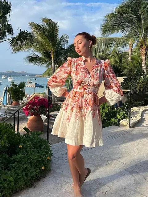 Variant image for Women Beach Robe Multi-Color Polyester | Summer Breeze-12