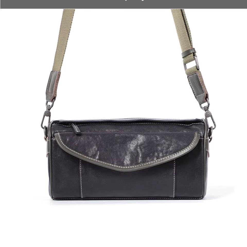 Men Vintage Leather Shoulder Bag | Elias