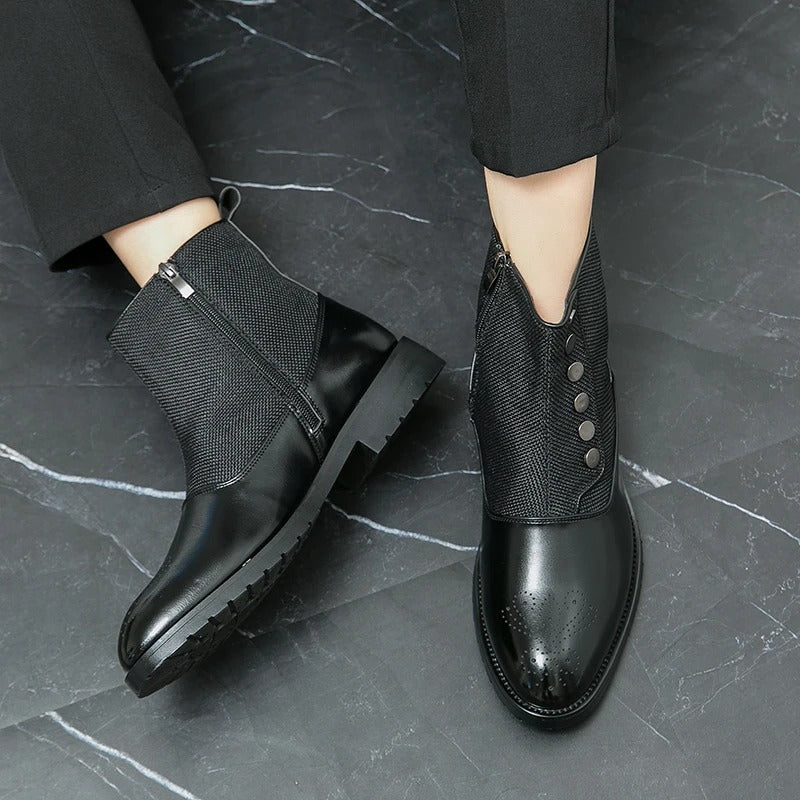Men Modern Buttoned Ankle Boots | Alexander