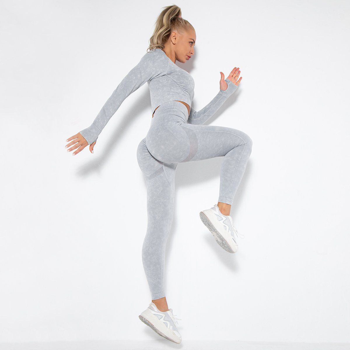Women Leggings Black Nylon Spandex | Feather-6