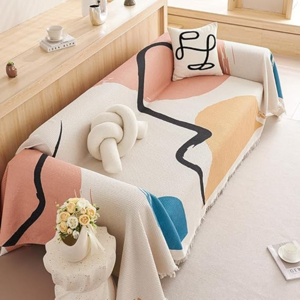 Sofa Cover Abstract Design Cotton-Polyester | Lumiere 5