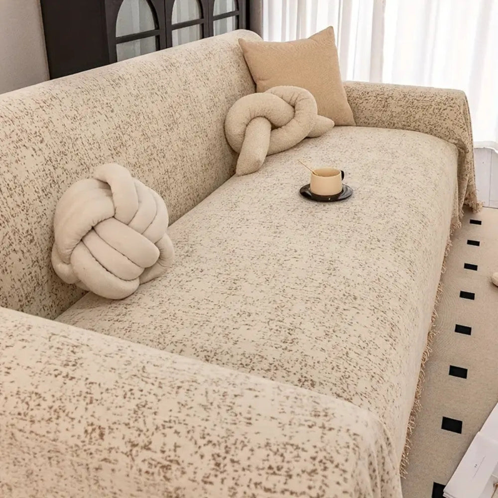 Sofa Cover Chenille Speckled Pattern | Modern Elegance 4