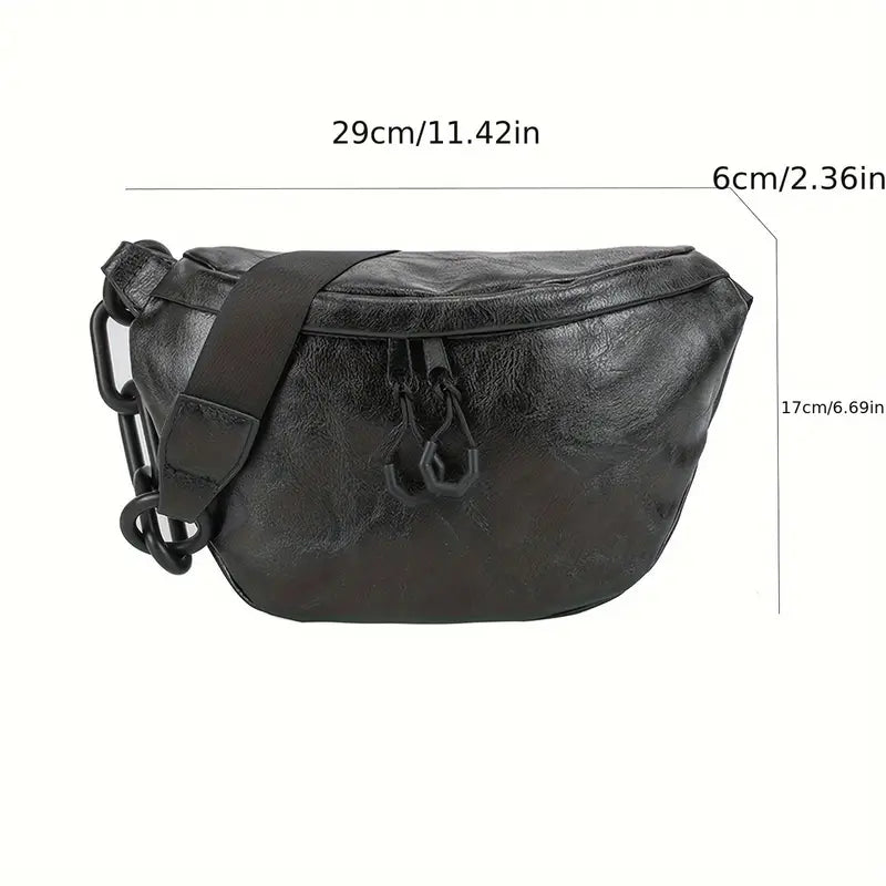 Women Sleek Leather Crossbody Waist Bag | Anika