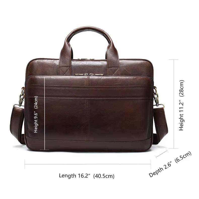 Men Classic Leather Business Bag | Nolan