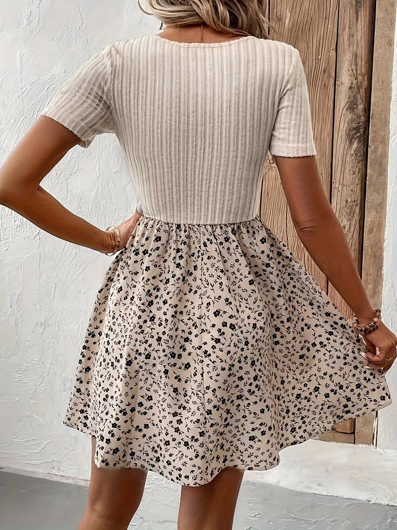 Women Floral Knit Mini Dress | Shiloh