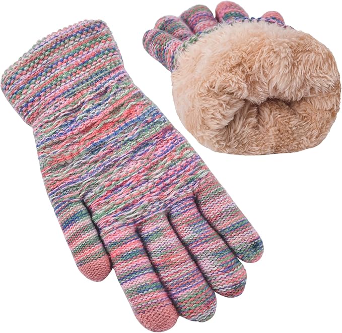 Women Fleece-Lined Knit Gloves | Valerie