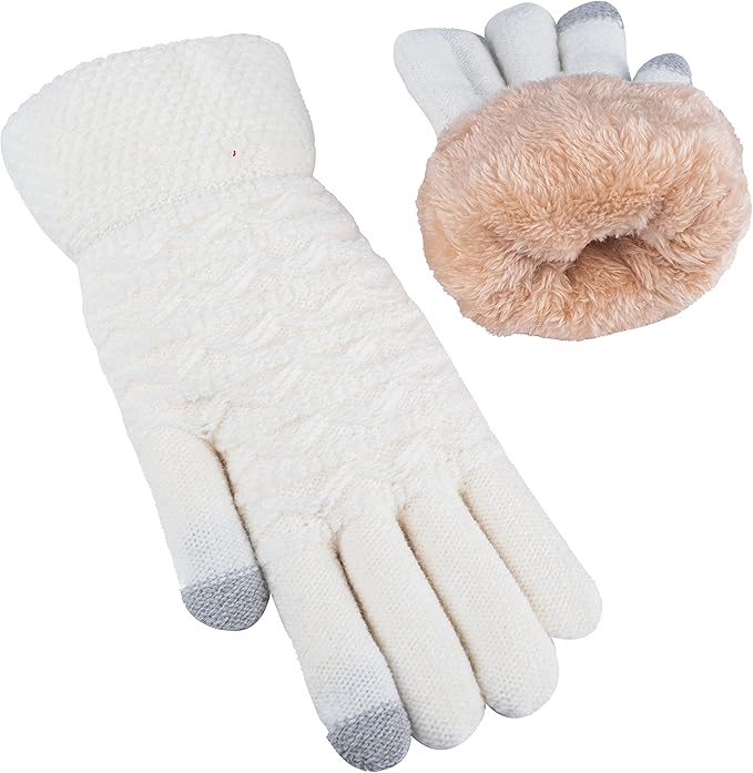 Women Fleece-Lined Knit Gloves | Valerie