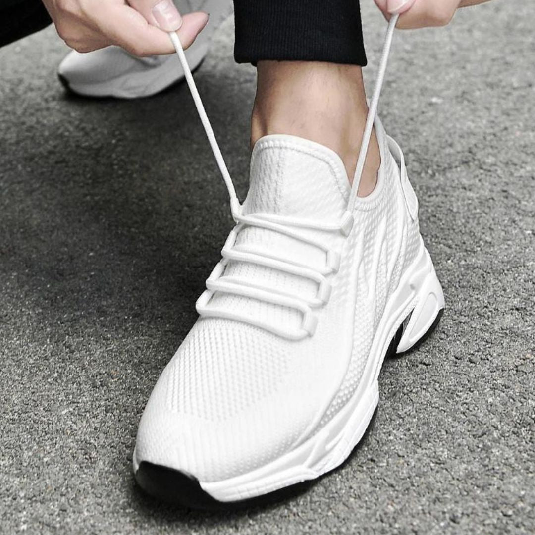 Men's Height-Boosting Sneakers Black Knit | Alpha Move-5