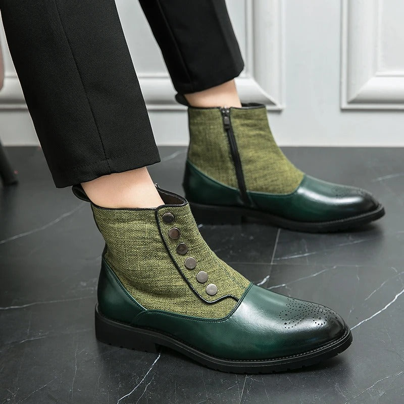 Men Modern Buttoned Ankle Boots | Alexander