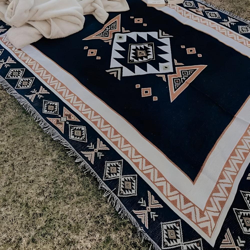 Variant image for Throw Blanket Multicolor Cotton-Polyester | Boho Chic-7