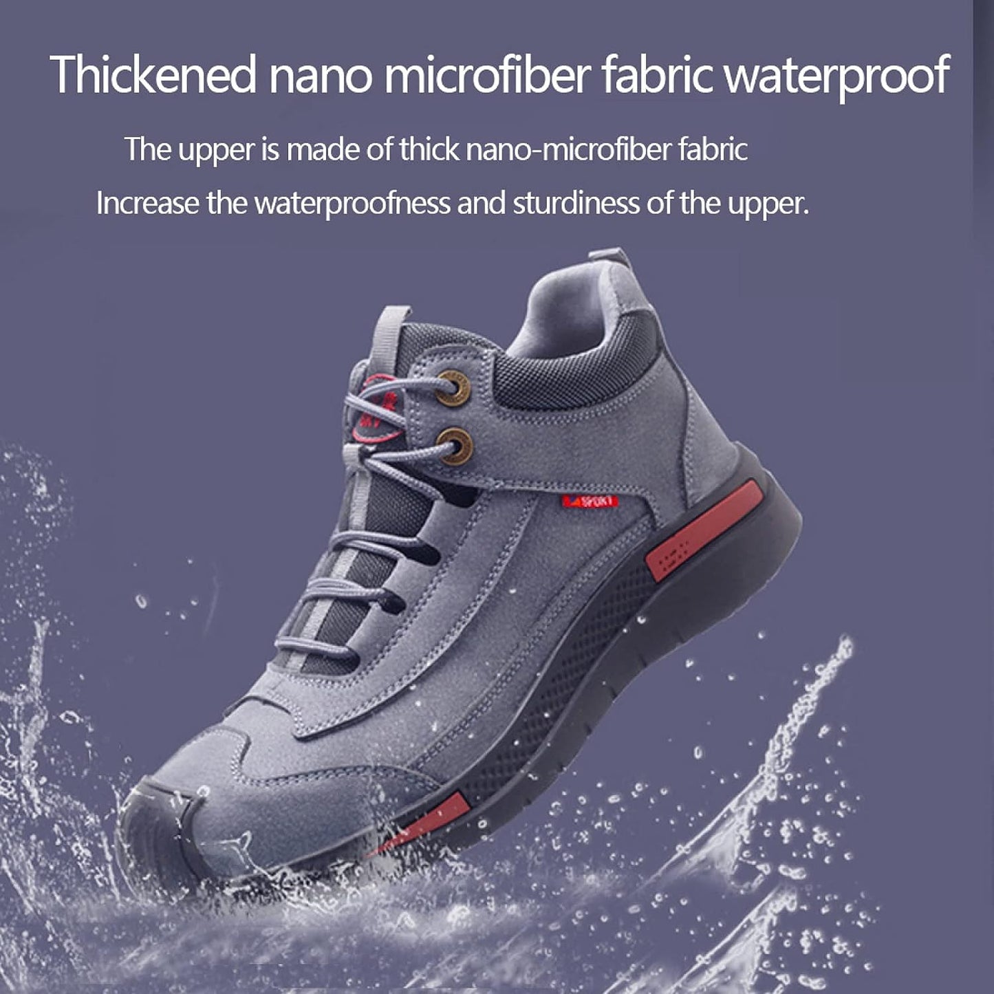 Men Safety Shoes Black Waterproof Synthetic Leather | Finn-6