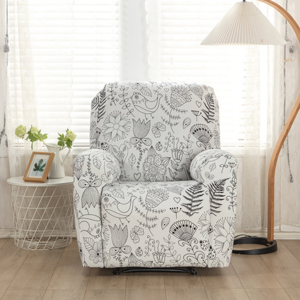 Variant image for Recliner Sofa Cover Floral Stretchy Fabric | Elegant Home Decor-10