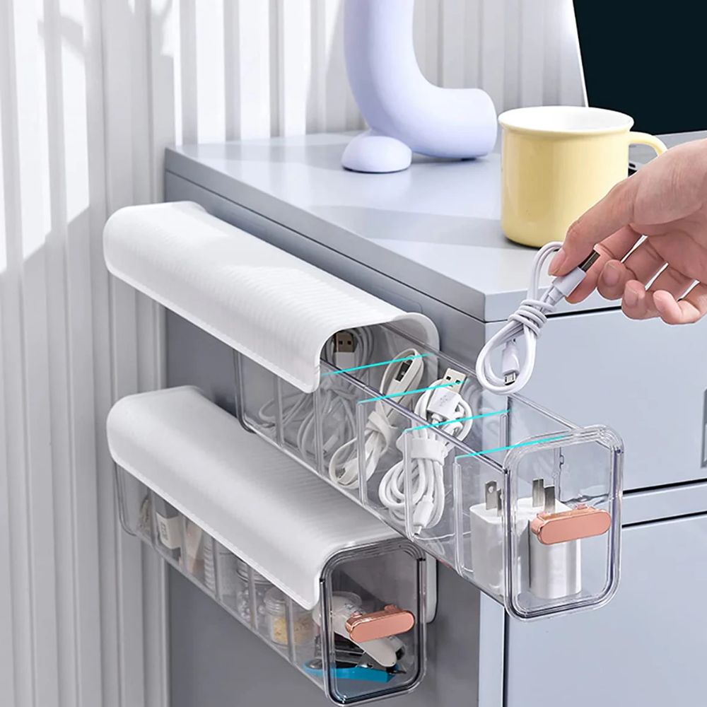 Wall Storage Organizer White Plastic | Key Holder for Wall 5
