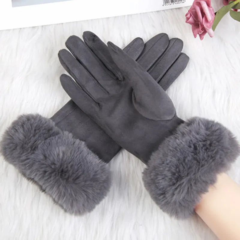 Women Luxurious Faux Fur Winter Gloves | Juliet