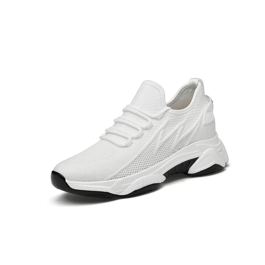 Men's Height-Boosting Sneakers Black Knit | Alpha Move-1
