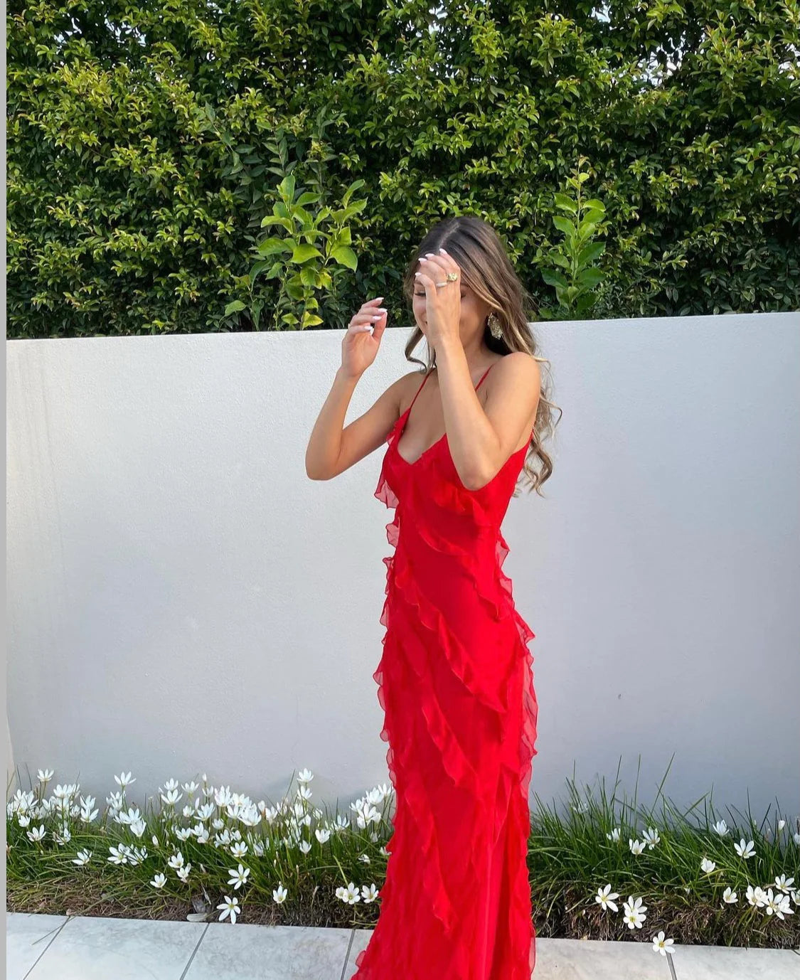 Women Elegant Ruffle Maxi Dress | Abby