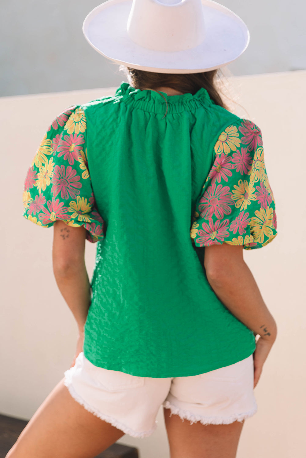 Women Embroidered Puff Sleeve Top | Arlisse
