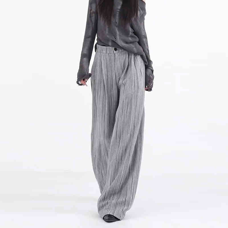 Women Wide Leg Pants Black Cotton | Elegant Style-2