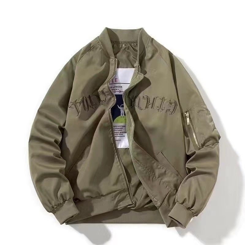 Men Minimalist Zip-Up Bomber Jacket | Paul