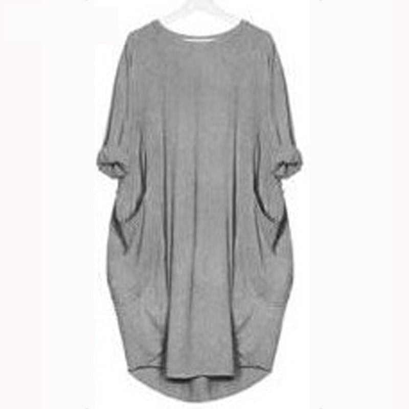 Women Relaxed Pocket Midi Dress | Zoe
