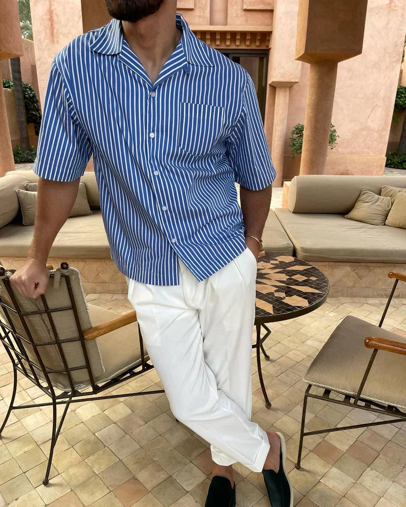 Variant image for Men's Dress Shirt Striped Cotton | Classic Elegance-1