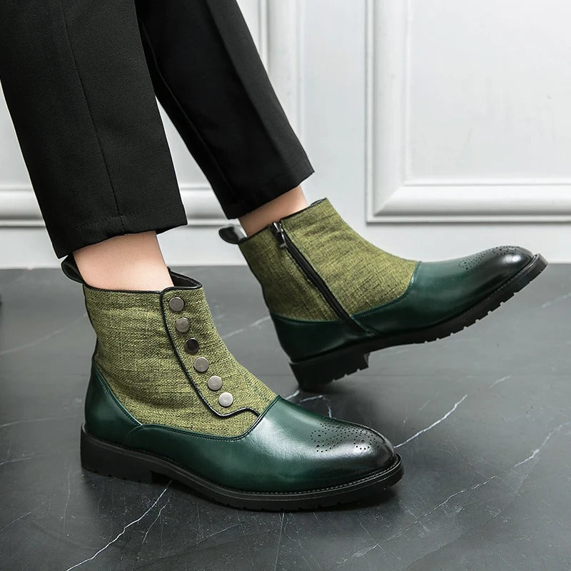 Men Modern Buttoned Ankle Boots | Alexander