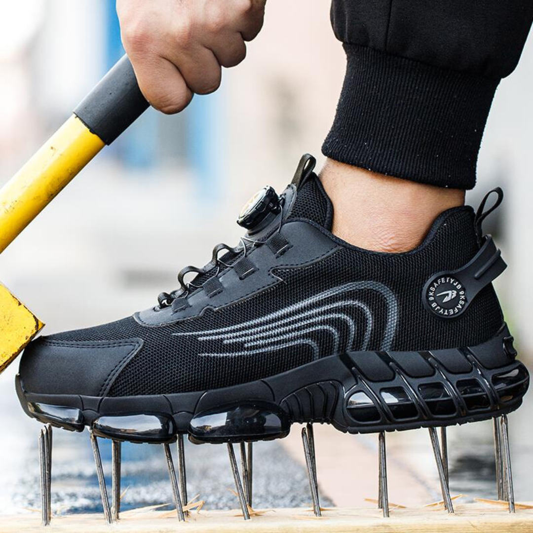Men Safety Shoes Black Knit | Guardian-5