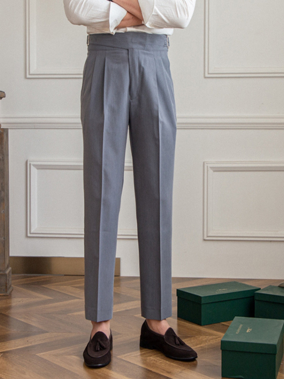 Men's Pants Black Premium Fabric | Louie-2