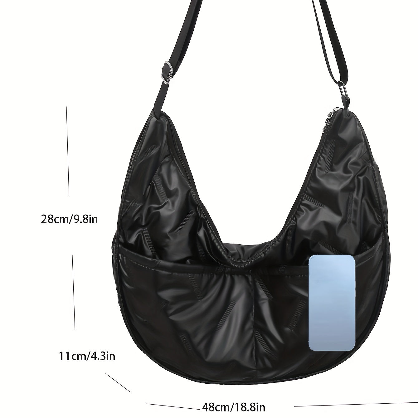 Nylon Hobo Shoulder Bag | Lorena