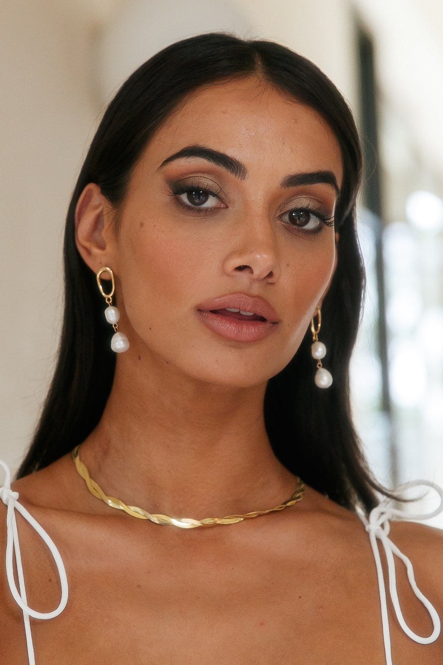 Women Hoop Earrings Gold Plated Stainless Steel | Elegance-3