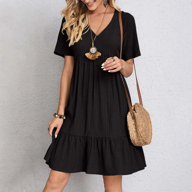 Women Relaxed Fit Boho Mini Dress | Natalie