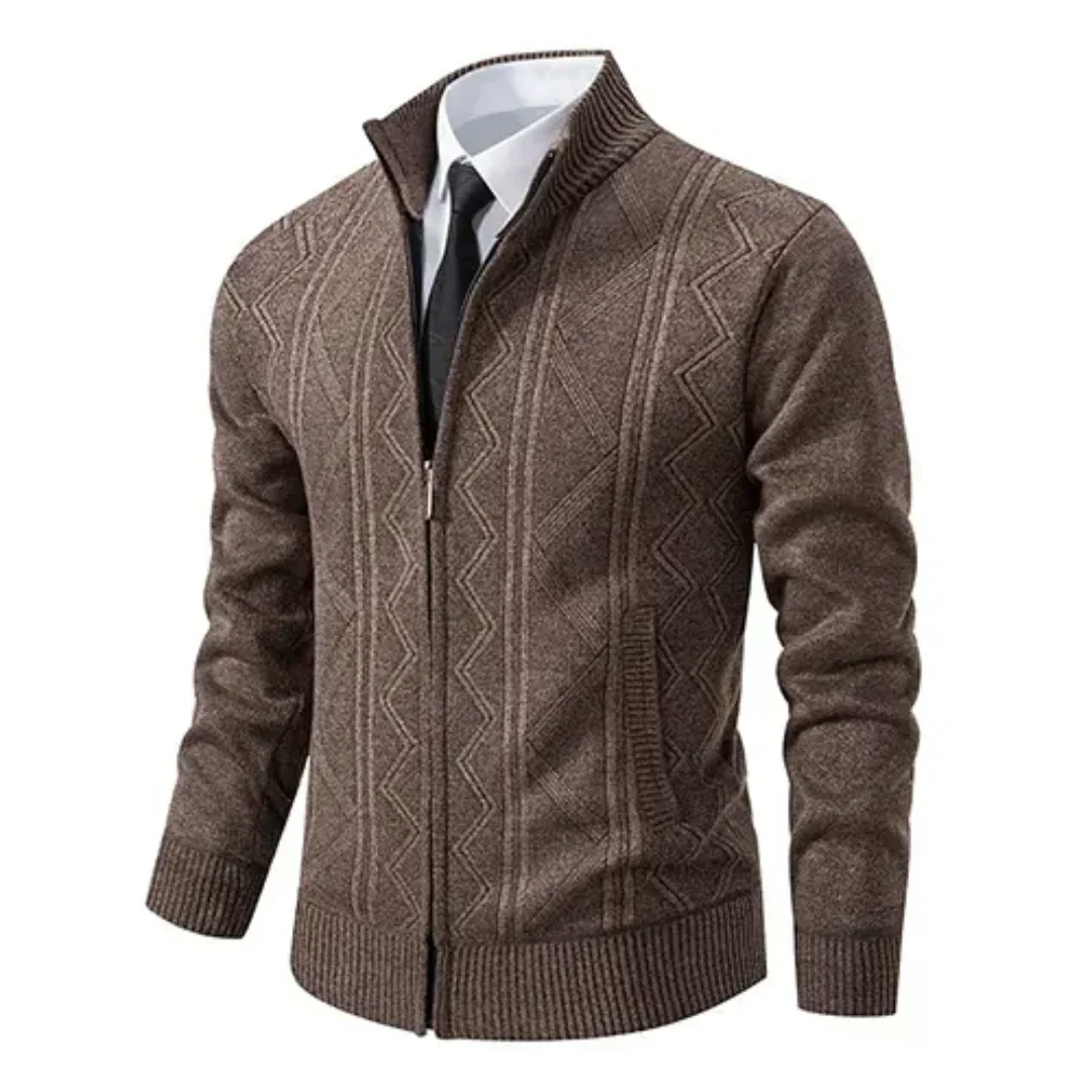 Men’s Zip-Up Knit Jacket | Wilford