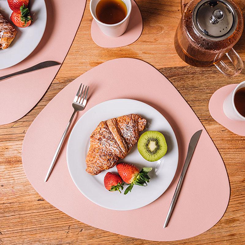 Designer PU Leather Placemat & Coaster Set