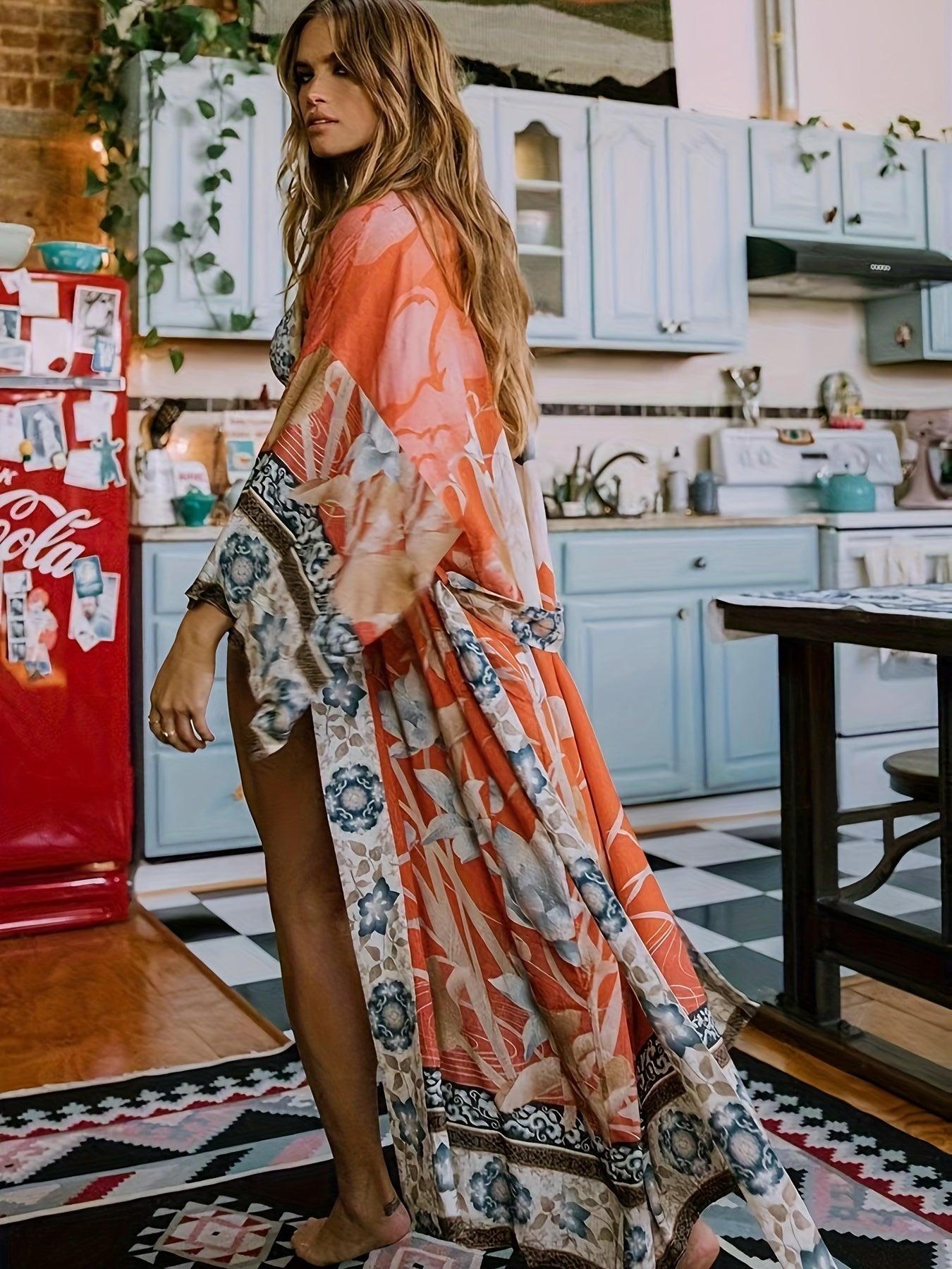 Women Bohemian Printed Kimono | Danielle