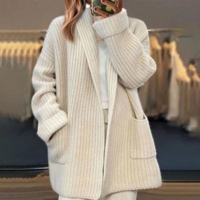 Women Oversized Rib Knit Cardigan | Briza