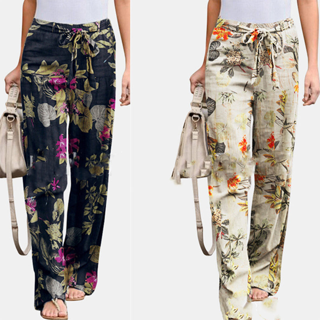 Women Stylish Leisure Pants Flowerprint | Reina