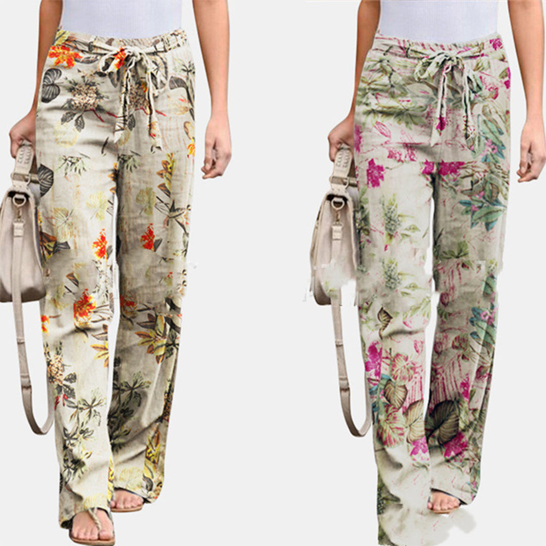 Women Stylish Leisure Pants Flowerprint | Reina