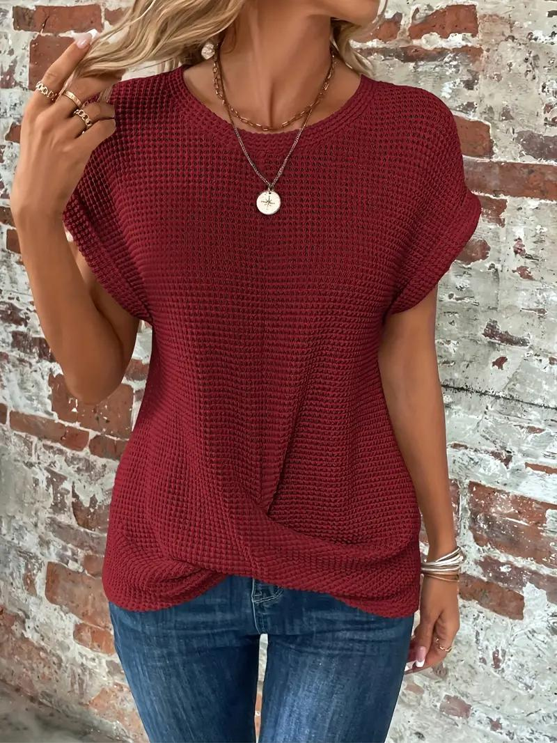 Women Serene Knotted Detail Relaxed Top | Mia