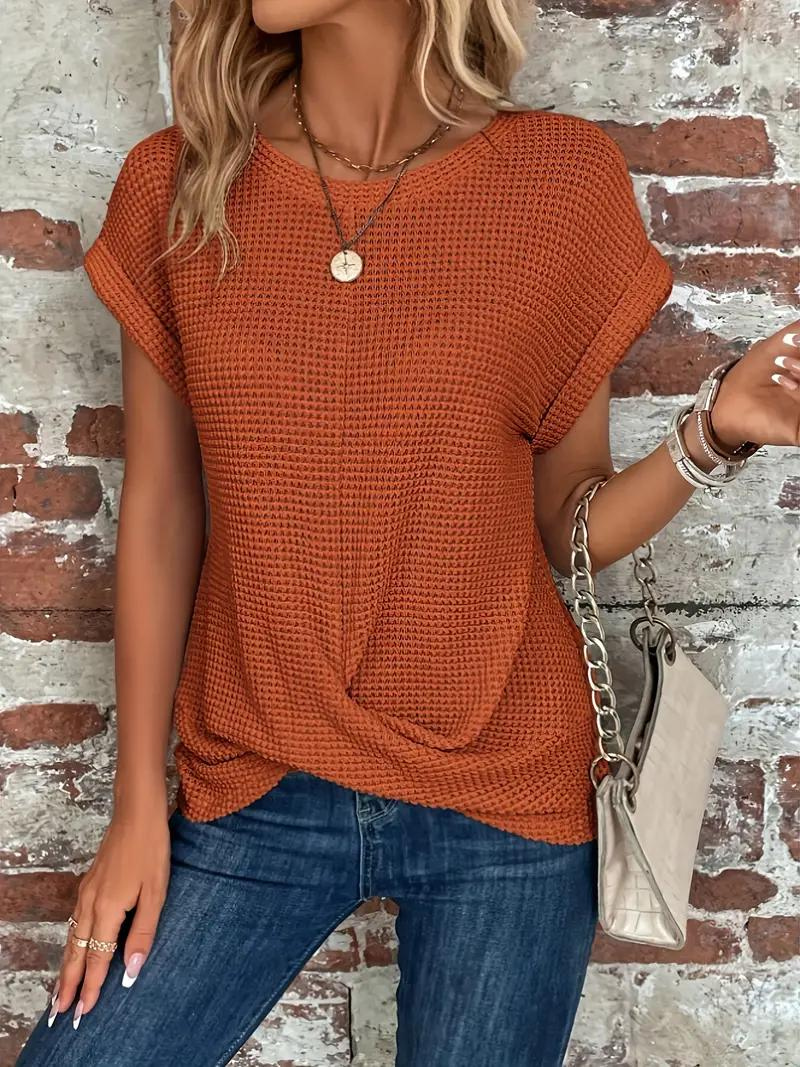 Women Serene Knotted Detail Relaxed Top | Mia